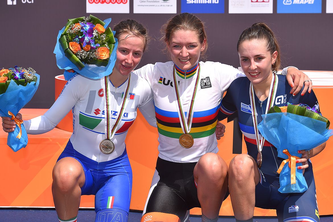 (l-r) Lisa Morzenti, Karlijn Swinkels and Juliette Labous