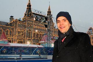 Gert Steegmans in Moscow for the Katusha presentation