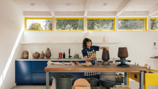 Two-Fold, California, by ONO, the interior of a small garden studio