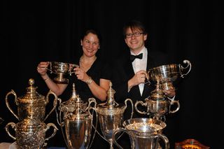 Julia Shaw and Michael Hutchinson, champion of champions, CTT Champions' Night 2010
