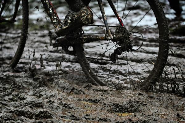No question, the riders faced a very sloppy circuit today.