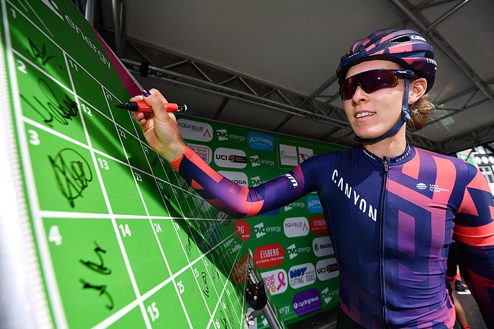 Hannah Barnes at stage 3 at OVO Energy Women's Tour