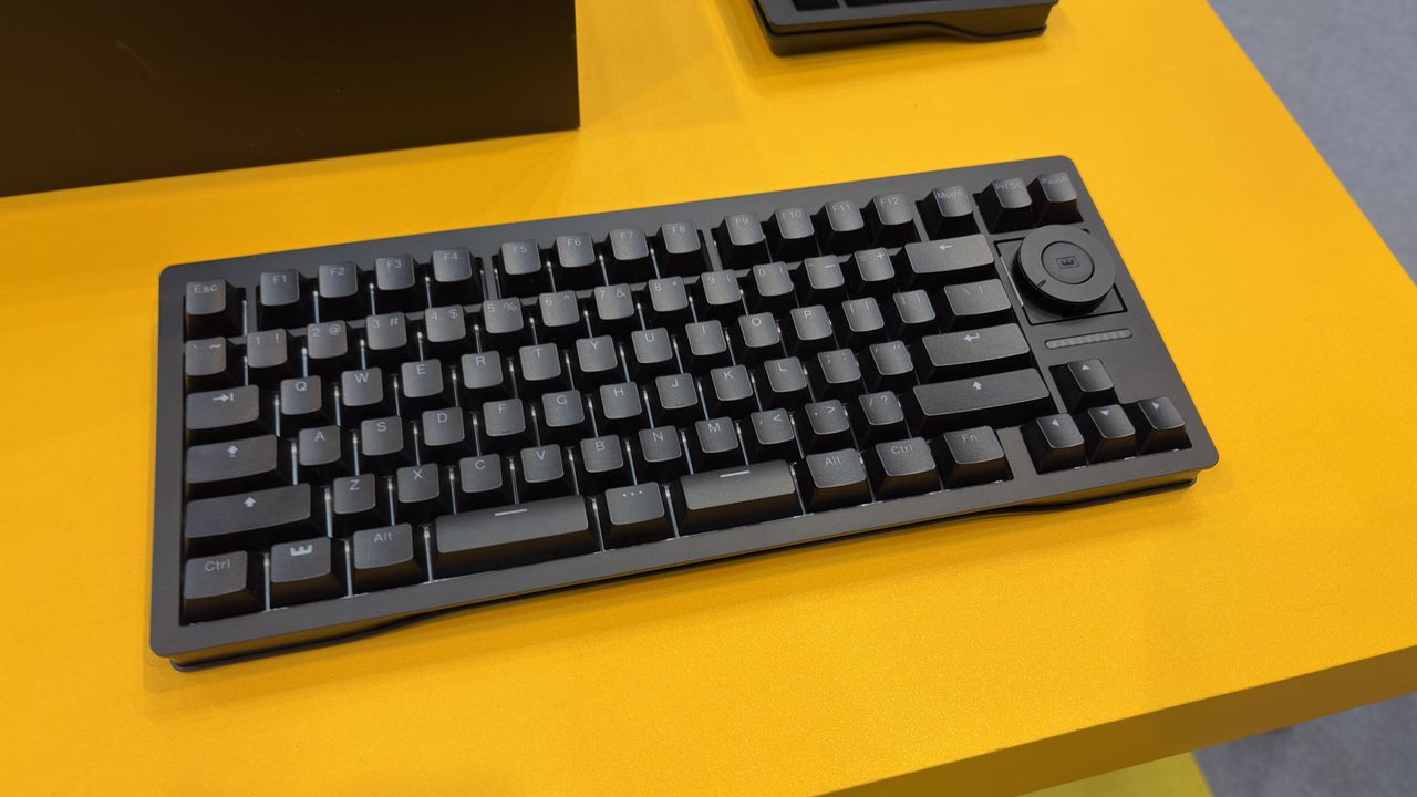 Wooting's new knob on display at its booth at Computex 2026.