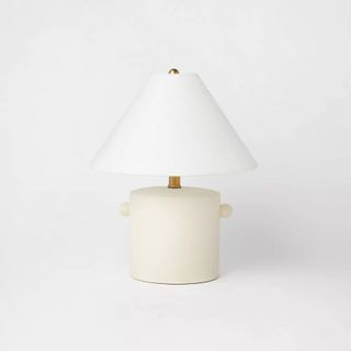 A ceramic kitchen table lamp