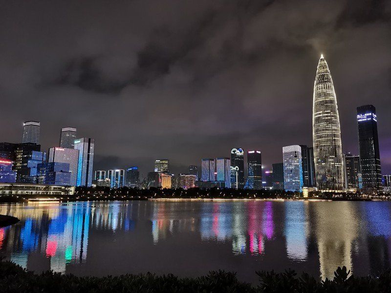 The night skyline, captured in AIS Super Night Mode