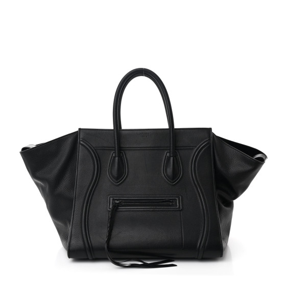 Celine Supple Calfskin Medium Phantom Luggage Black
