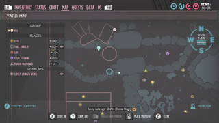 The BBQ Spill Biome as seen on the map in Grounded