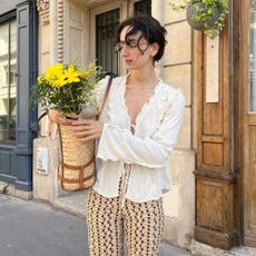 ruffle front blouse trend