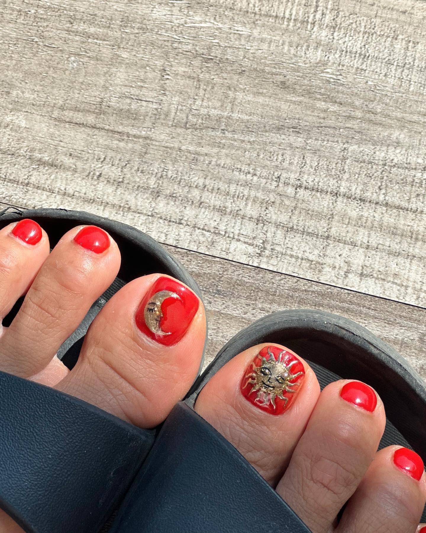 Photo of pedicure nail art