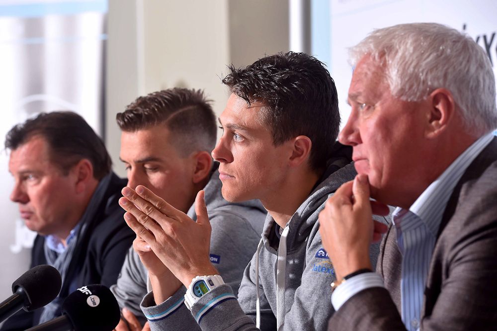 Wilfried Peeters, Zdenek Stybar, Niki Terpstra and Patrick Lefevere.