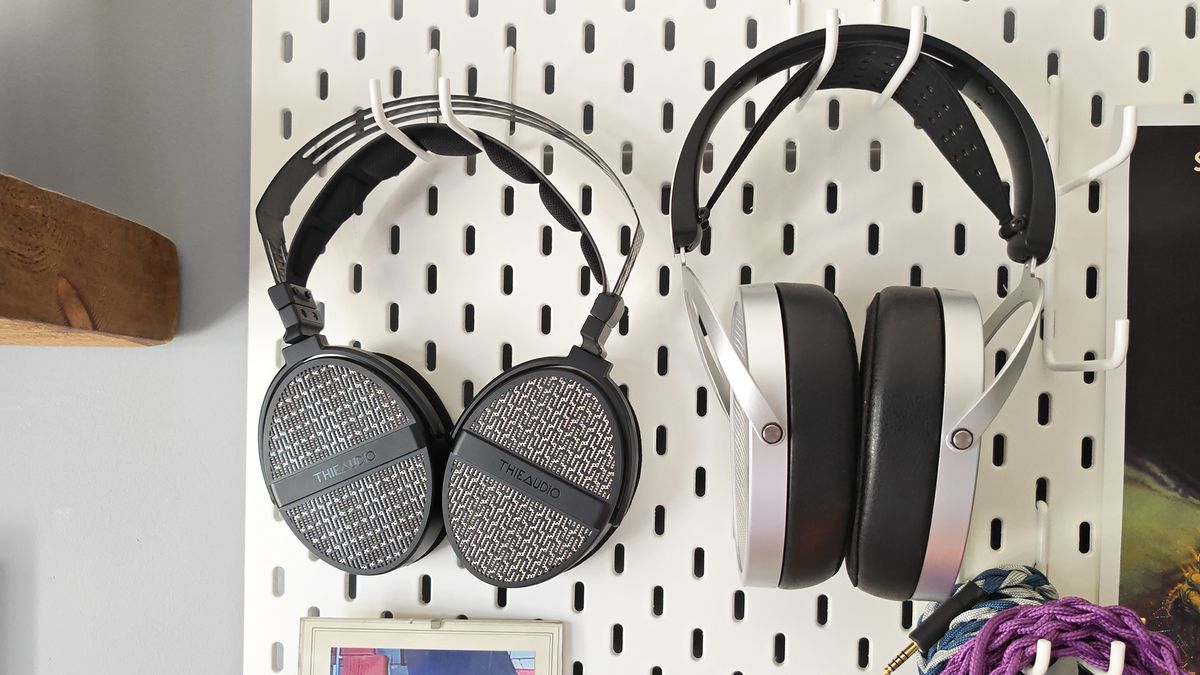 The HiFiMan Edition XV and the Thieaudio Cypher headphones side-by-side.