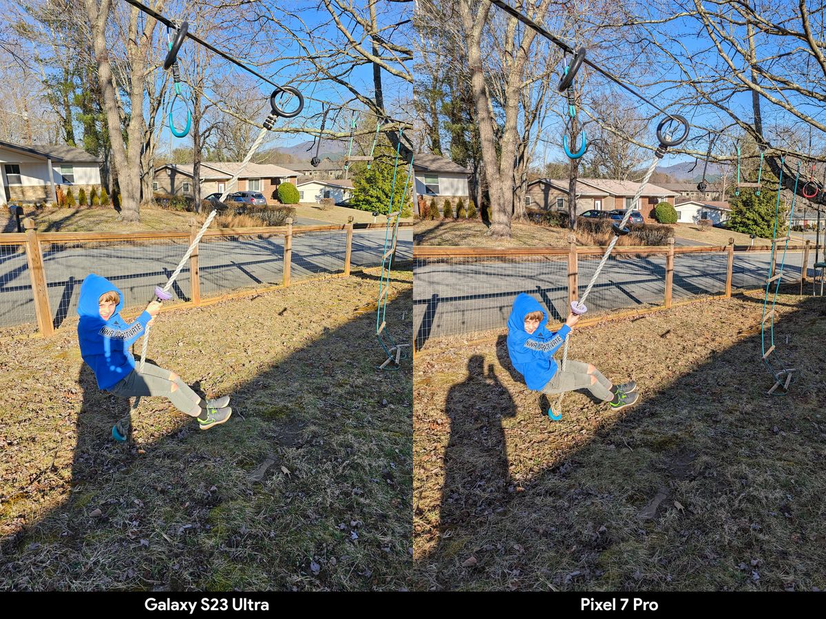 Comparing motion capture in photos between the Samsung Galaxy S23 Ultra and Google Pixel 7 Pro