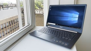 Acer Swift 5 by a window