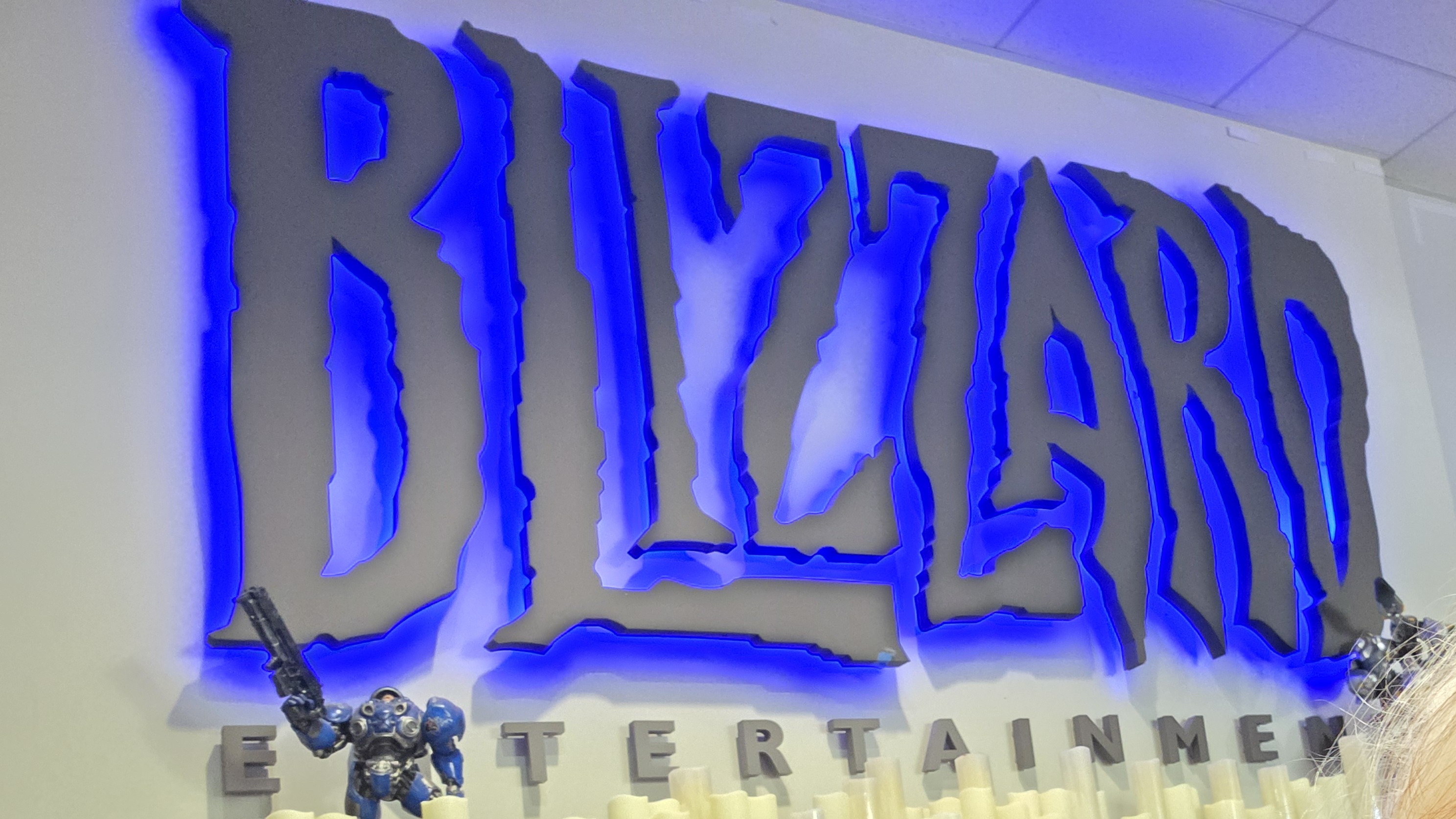 Pictures taken around Blizzard campus of logo and artwork