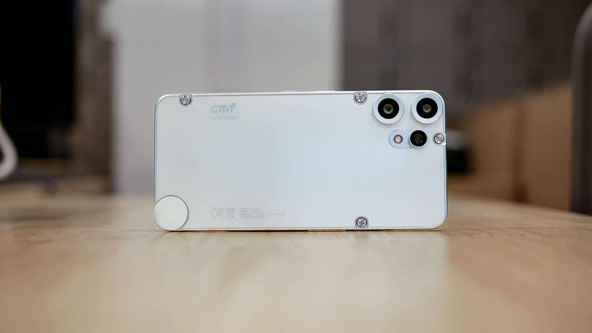 CMF Phone 2 Pro on its side showing off its rear casing.
