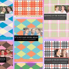 plaid, multi-colored book covers 