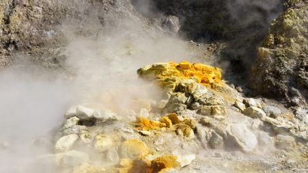 Smoke from volcano.