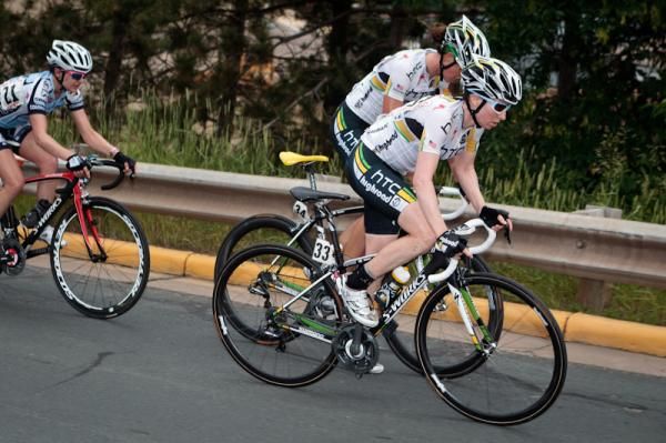 Amber Neben (HTC-Highroad) rode a smart race today to take over the yellow jersey.