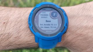 Estimated training effect for suggested workout on Garmin Instinct 2 Solar