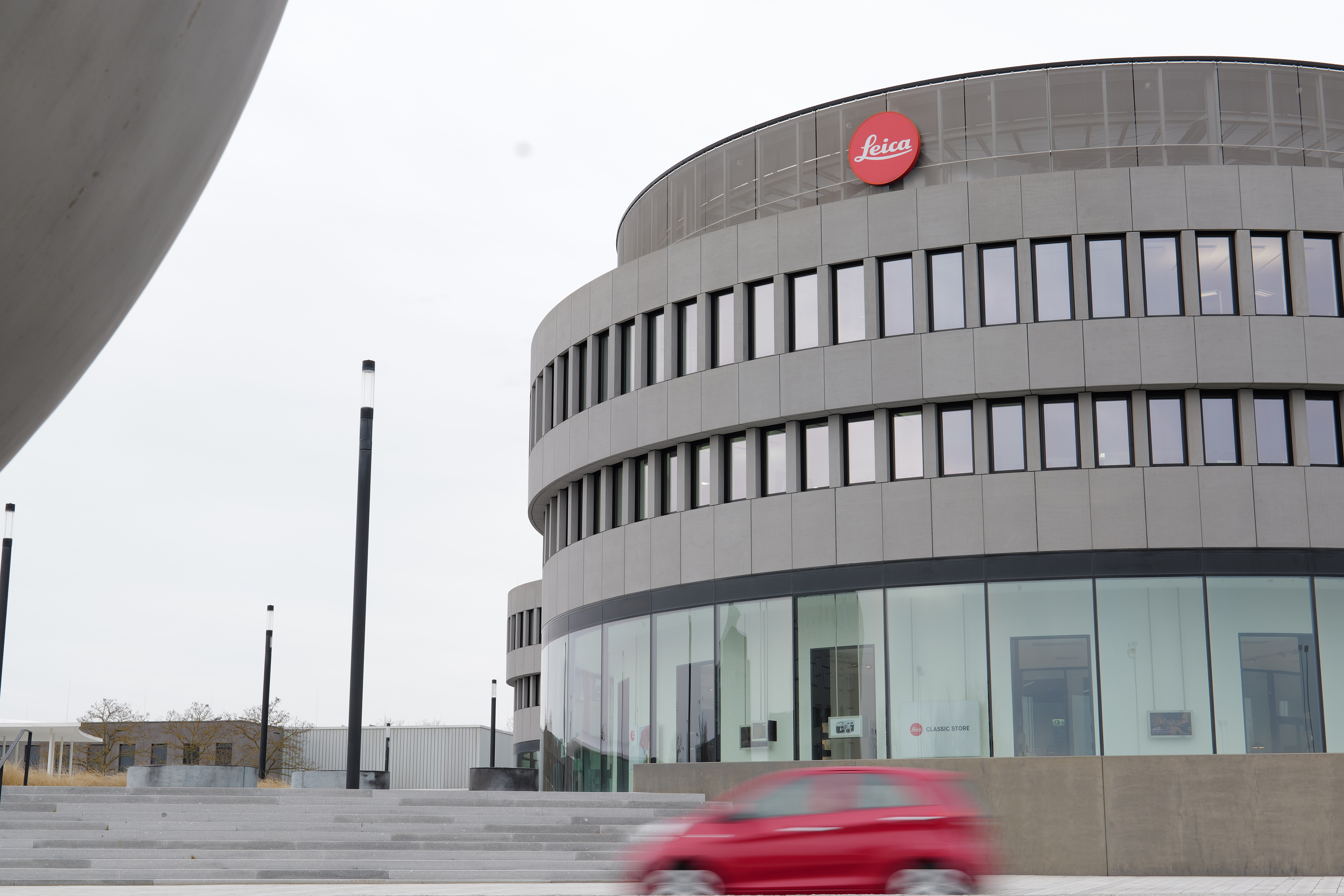 A sample photo of the Leica HQ building taken on the Leica SL3 camera