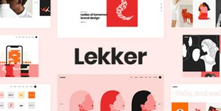 The homepage of the portfolio theme Lekker.
