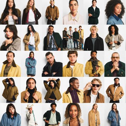 celebrities and models wore the Barn Jacket for J.Crew's 40th anniversary campaign