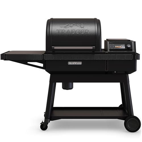 Traeger Ironwood Pellet Smoker Grill against white background.