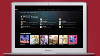 YouTube Music on a MacBook Pro