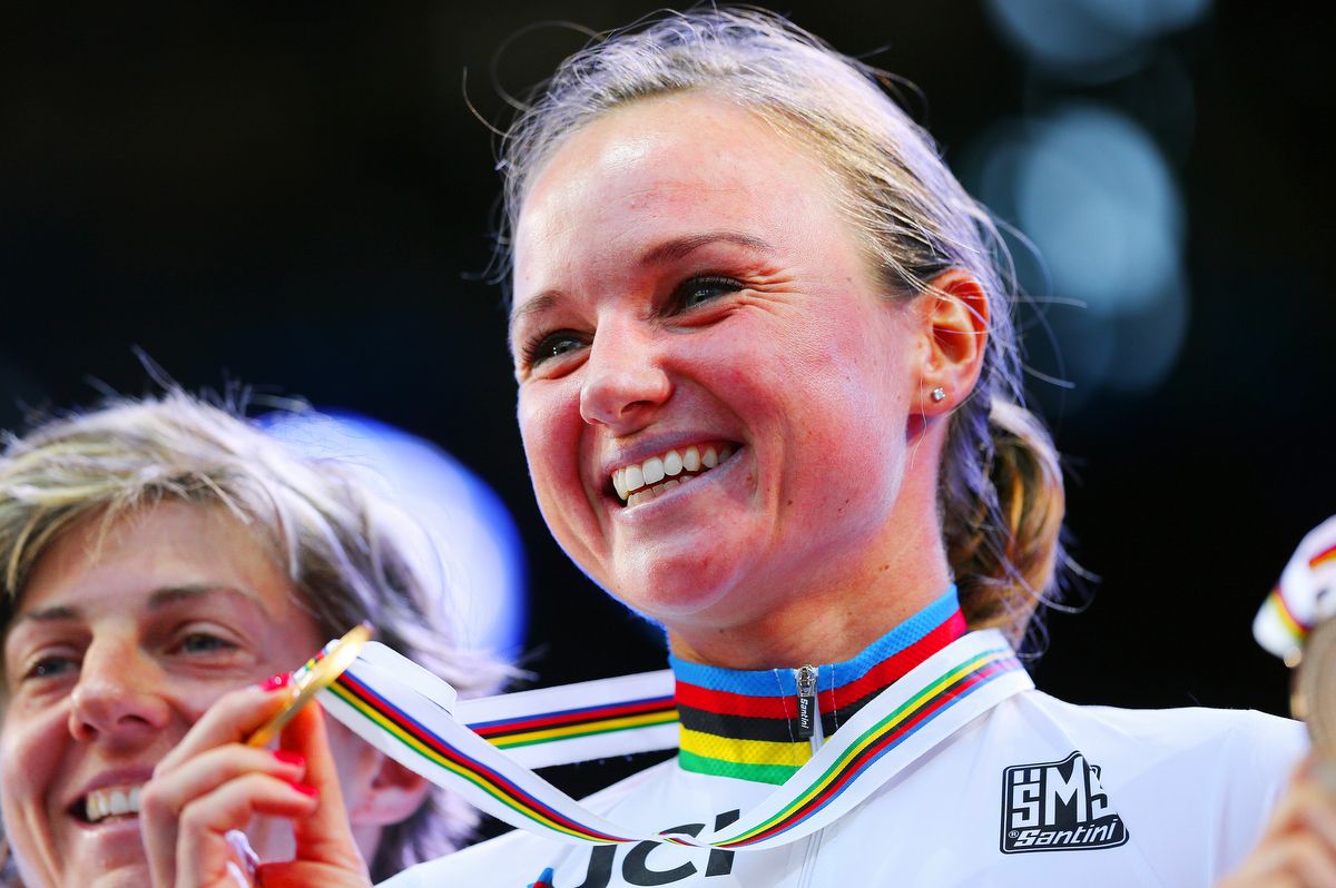 Chantal Blaak (Netherlands) basking in the glory