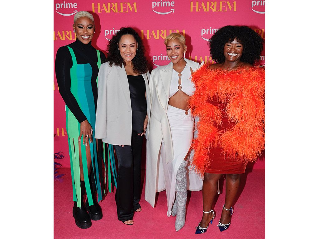 (From l.): Cast members Jerrie Johnson, Grace Byers, Meagan Good and Shoniqua Shandai at the premiere event for season two of Amazon Prime Video&rsquo;s Harlem in Los Angeles.