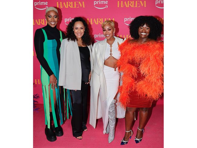 (From l.): Cast members Jerrie Johnson, Grace Byers, Meagan Good and Shoniqua Shandai at the premiere event for season two of Amazon Prime Video&rsquo;s Harlem in Los Angeles.