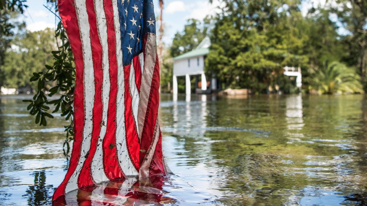 Flooding in Florida after Hurricane Irma hit in 2017