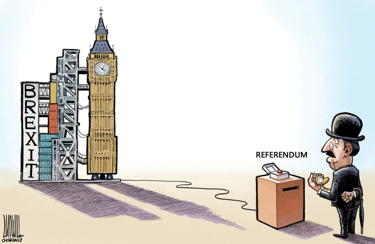 Editorial cartoon World Brexit