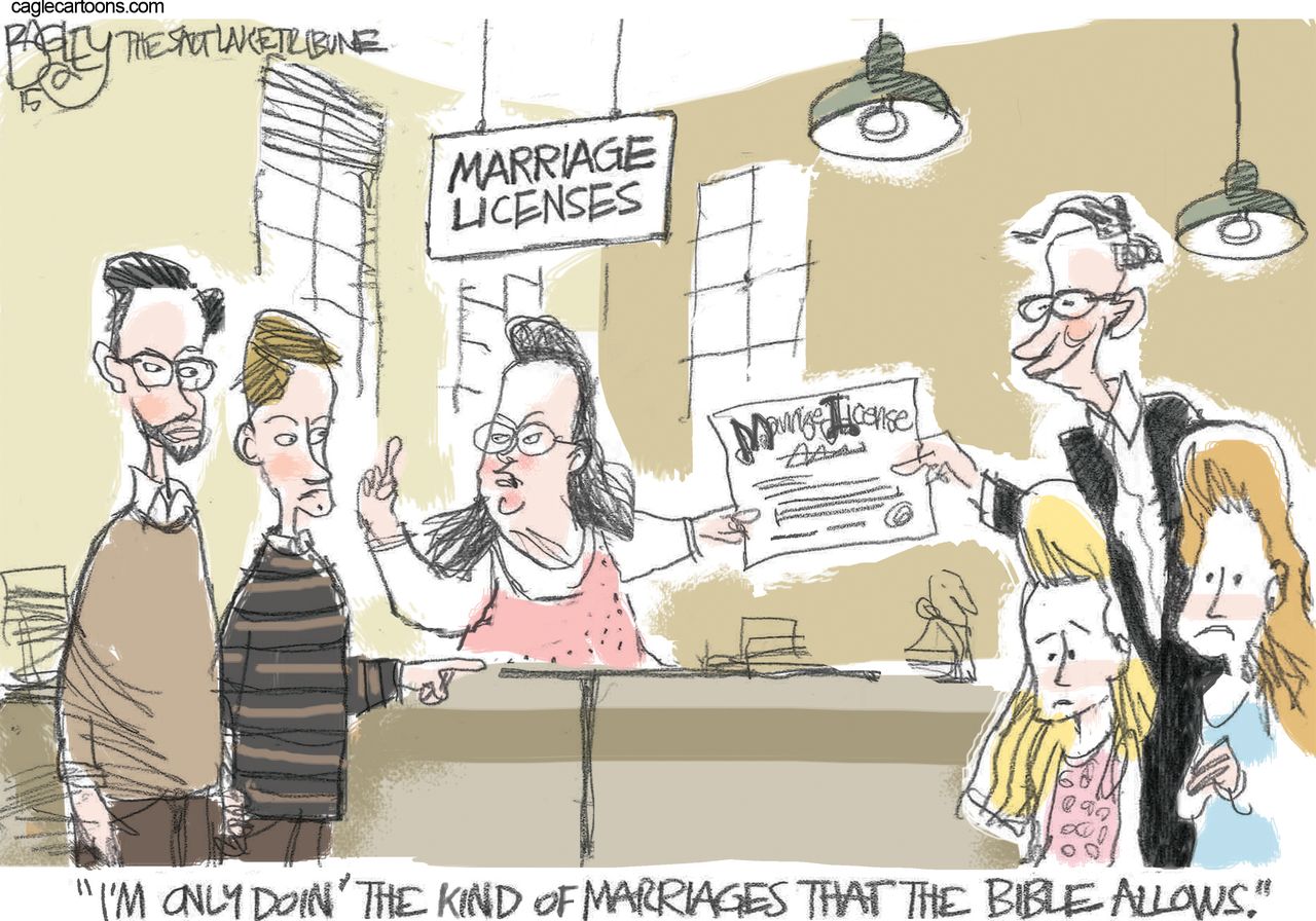 Editorial cartoon U.S. Kim Davis