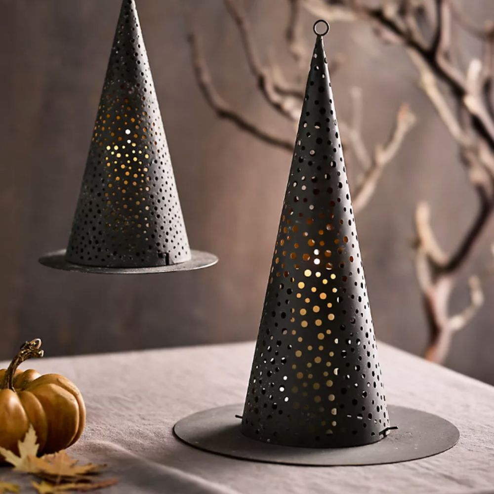 Iron witch hat lanterns