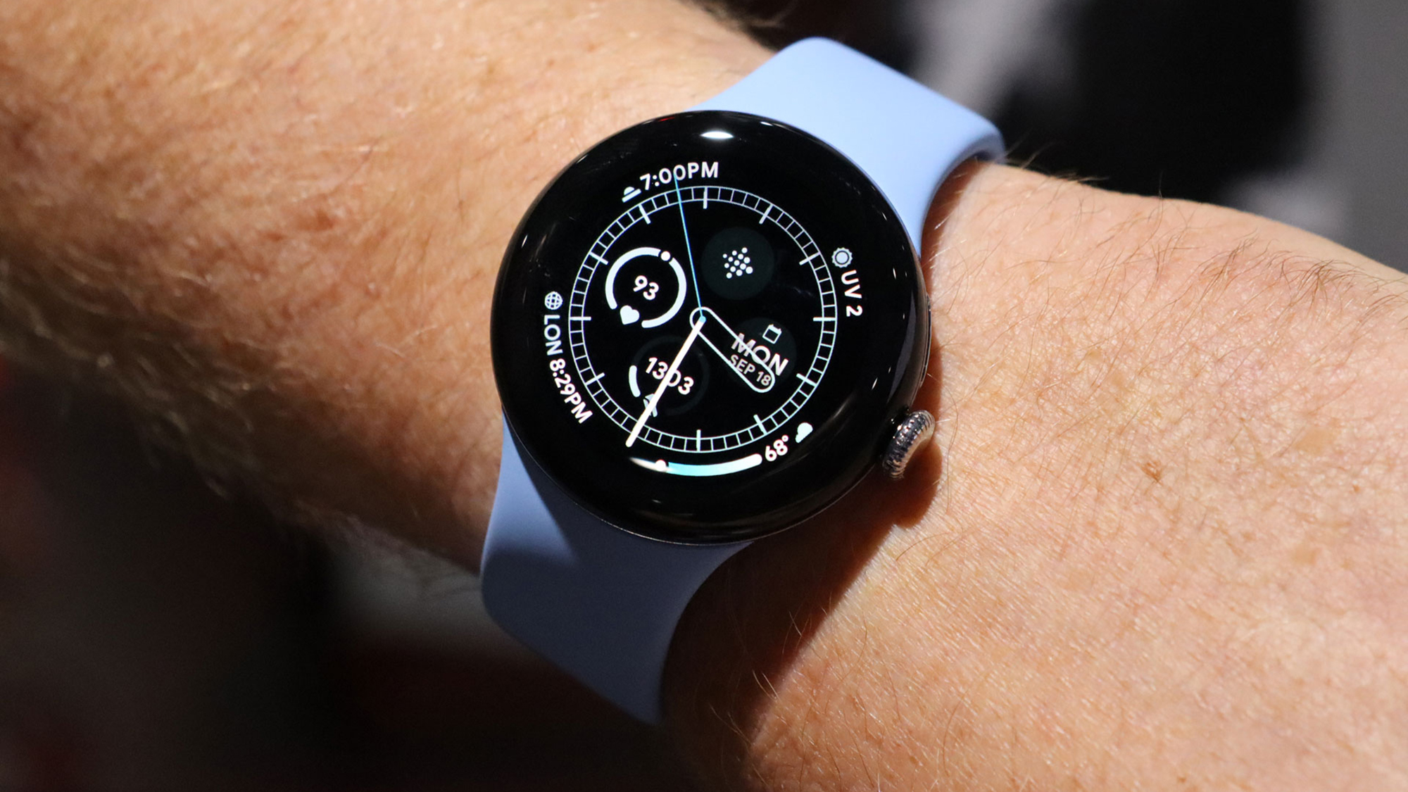 The Google Pixel Watch 2 on a wrist