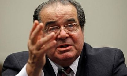 Justice Antonin Scalia serves up "bomb throwing opinions" to convince colleagues to join his side of the argument, says Linda Greenhouse in The New York Times. 