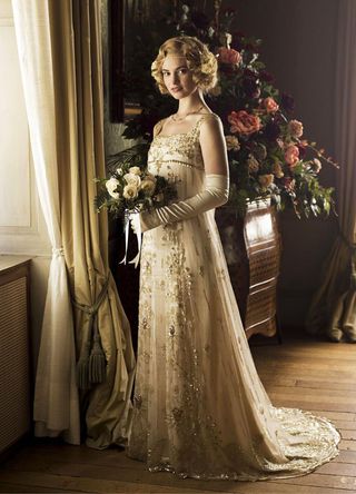 Lily James in Downton Abbey