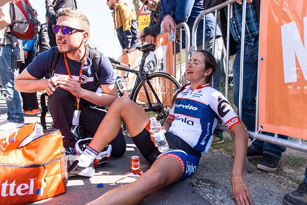 Big effort from Carmen Small (Cerv&eacute;lo Bigla) on ther birthday - Fl&egrave;che Wallonne Femmes
