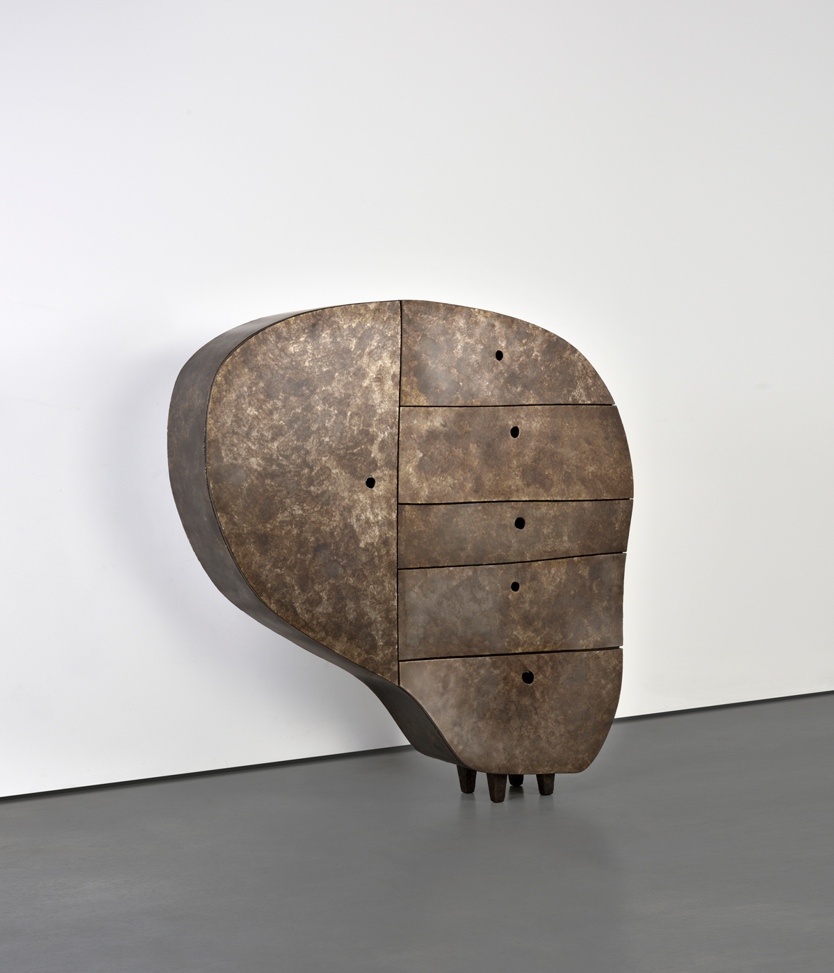 top-heavy asymmetric cabinet from Maarten Baas Play Time exhibition