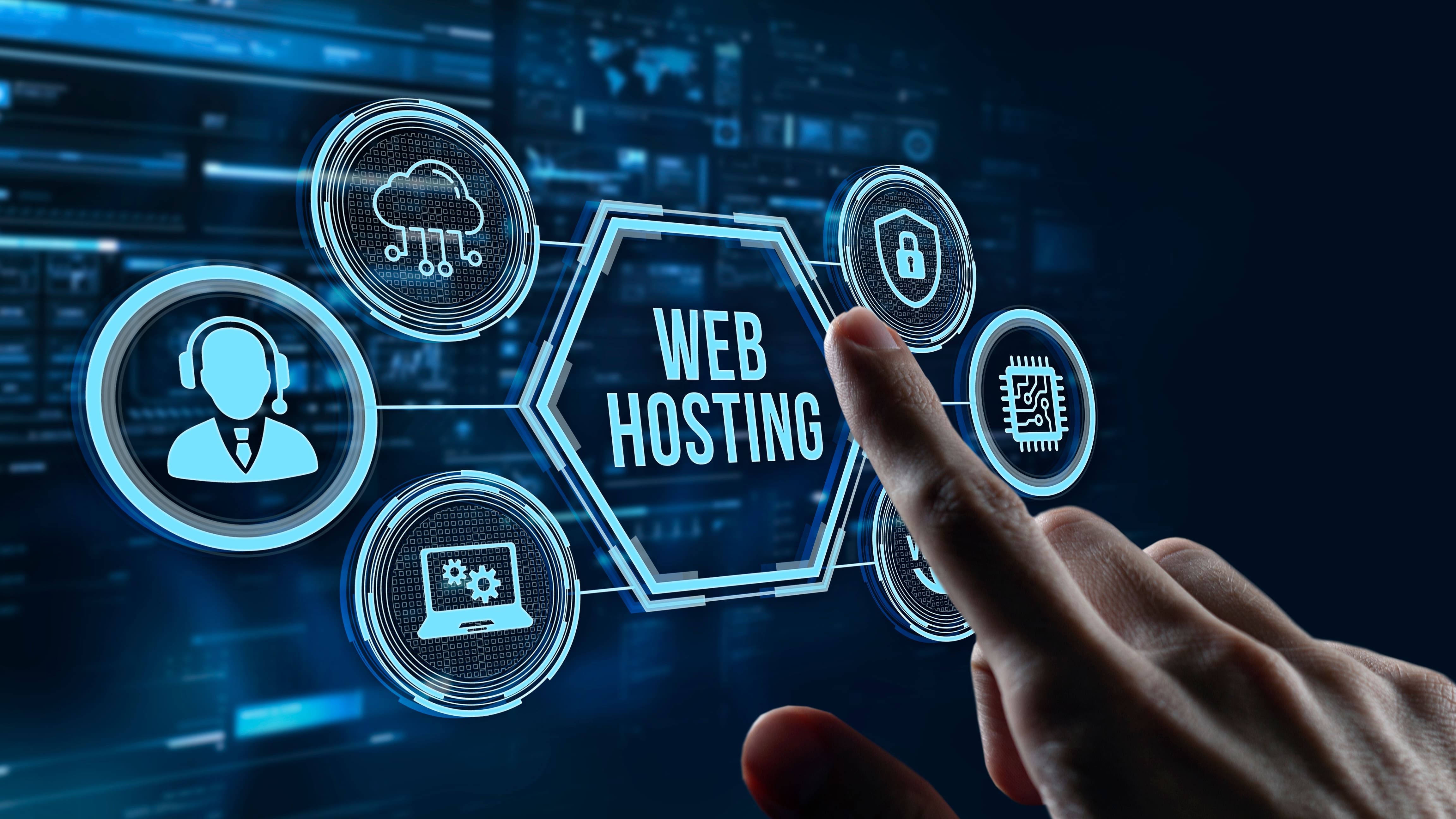 Internet, kinh doanh, công nghệ và khái niệm mạng.  web hosting
