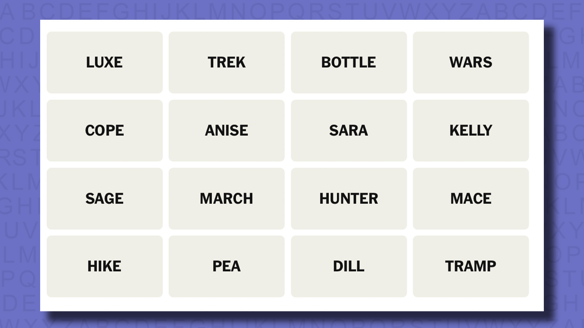 NYT Connections hints for game 776 on a purple background