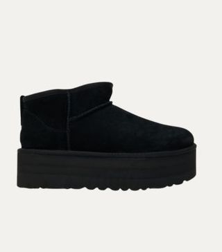 Image of black platform UGG boots