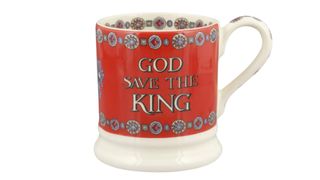 An Emma Bridgewater King Charles coronation mug.