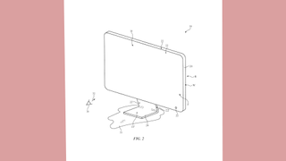 Patenttegning av en mulig iMac.