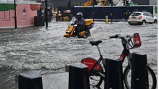 Flash floods in London in July 2021