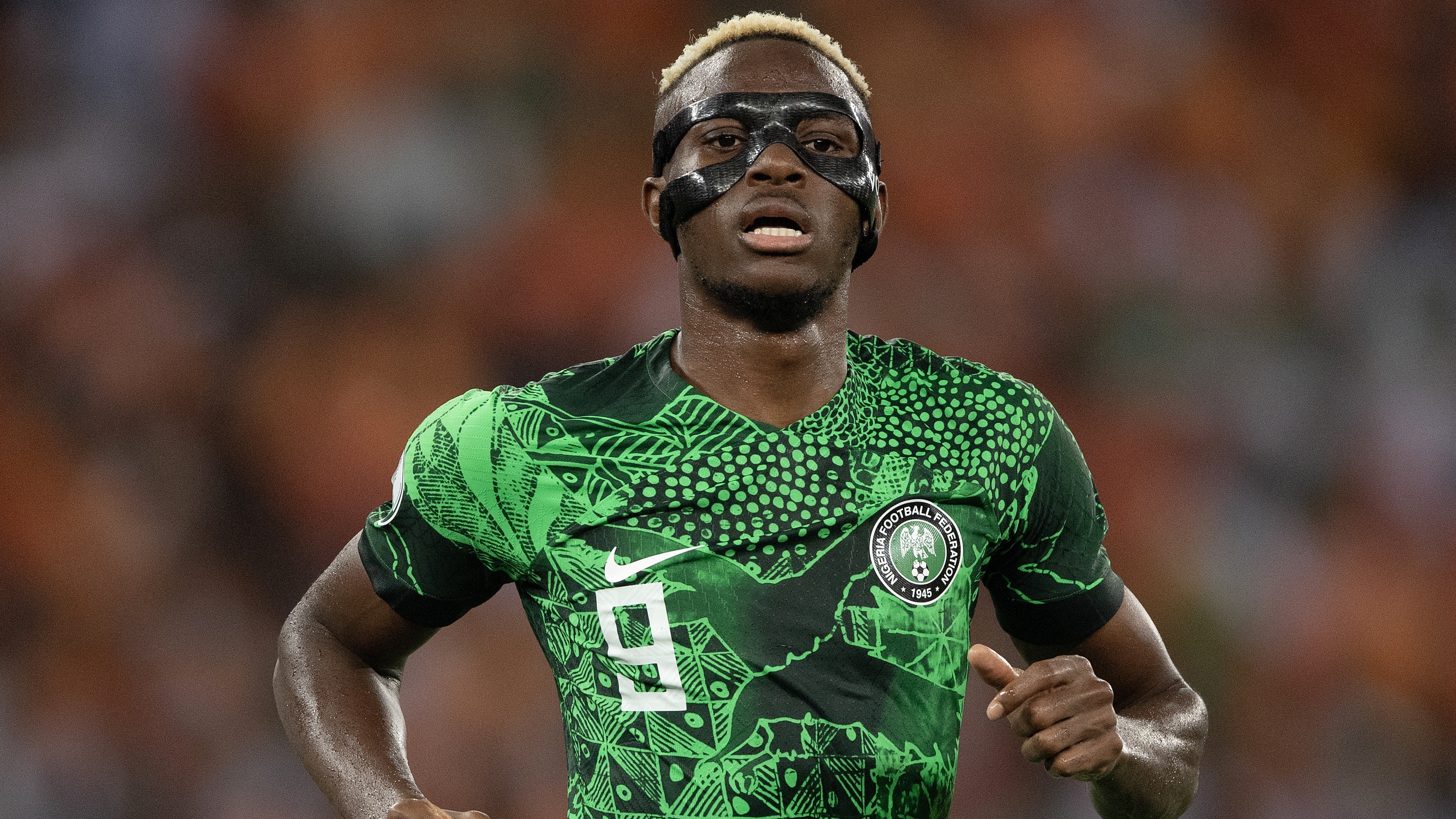 Victor Osimhen vs Ivory Coast in the 2023 AFCON Final. 