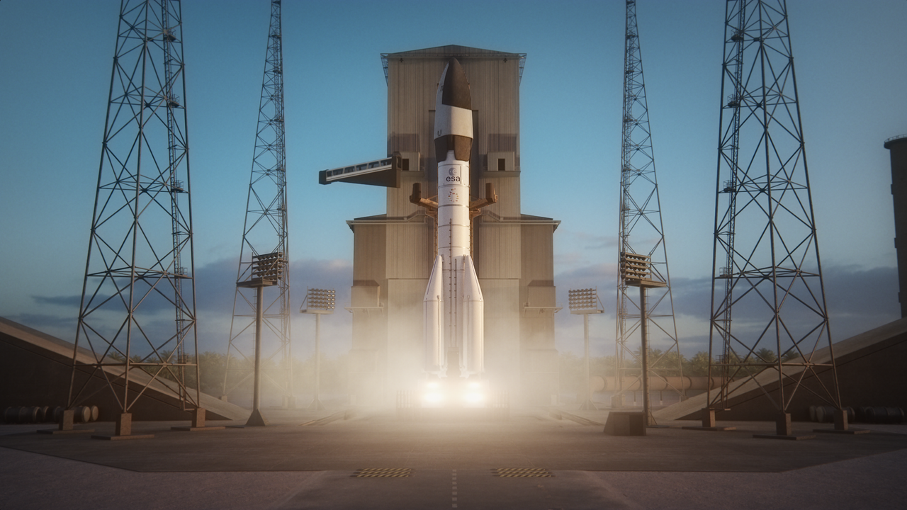rocket launching in artist impression