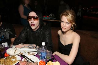 Marilyn Manson photographed with Evan Rachel Wood in 2006