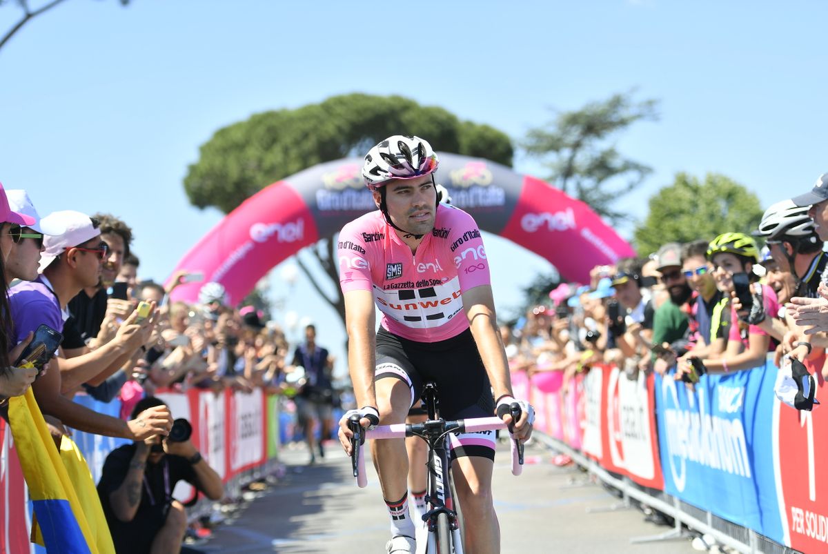 Tom Dumoulin (Sunweb) in the maglia rosa